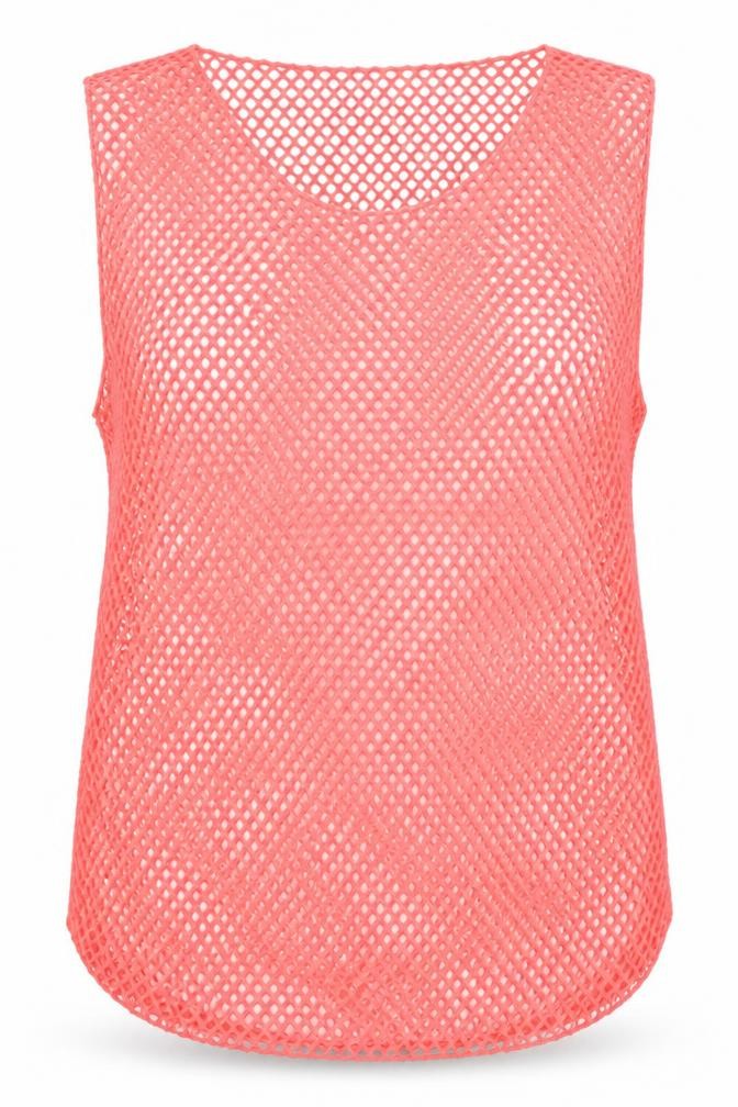 Mantian Womens Orange  Mesh Tunic T-Shirt Size 2XL