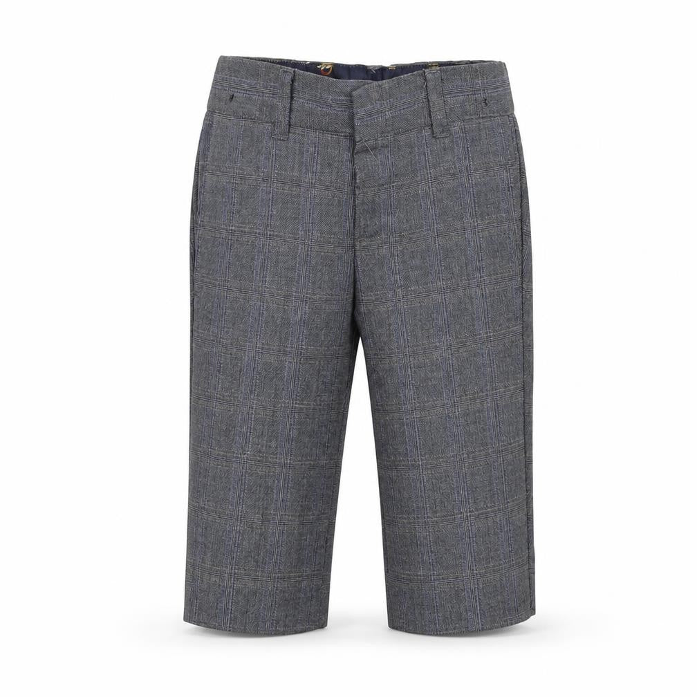 Monsoon Boys Grey Check  Capri Trousers Size 3-6 Months