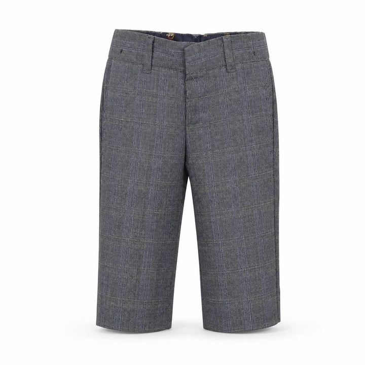 Monsoon Boys Grey Check  Capri Trousers Size 3-6 Months