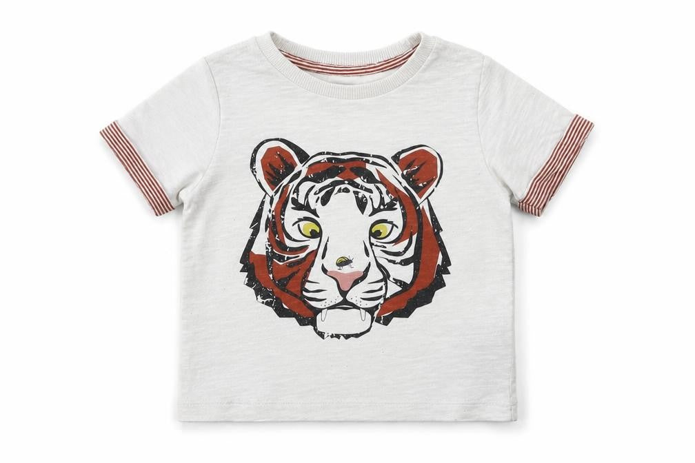 Front view of Rorie Whelan boys’ white basic t-shirt, size 2-3, years