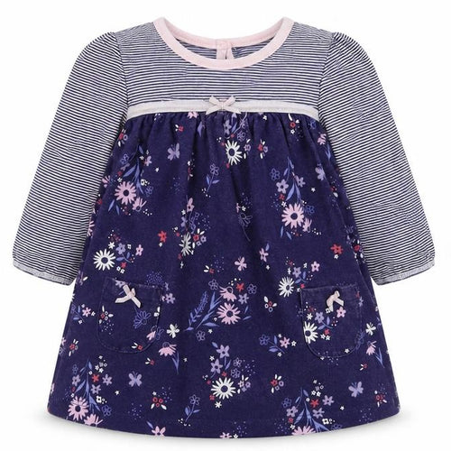 George Girls Blue Floral  T-Shirt Dress  Size 0-3 Months
