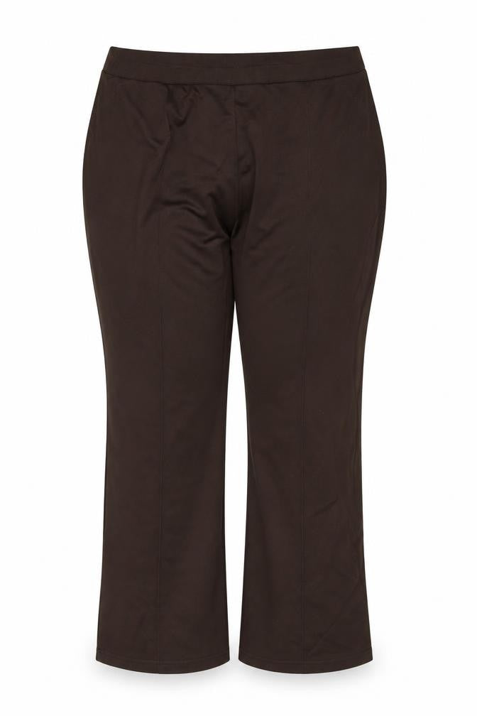 Front view of Wardrobe women’s brown trousers, size UK 32, 24-inch leg
