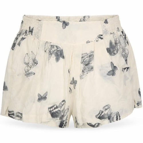 Topshop Womens White   Paperbag Shorts Size 10 - Butterflies