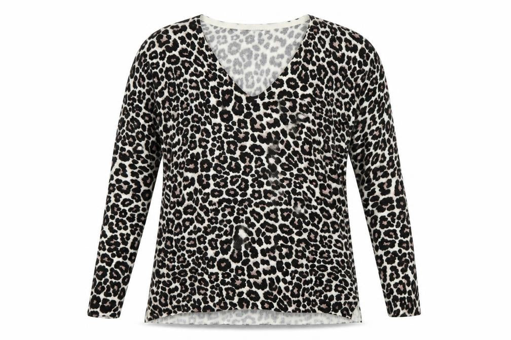 Debenhams Womens Black Animal Print  Pullover Jumper Size 10