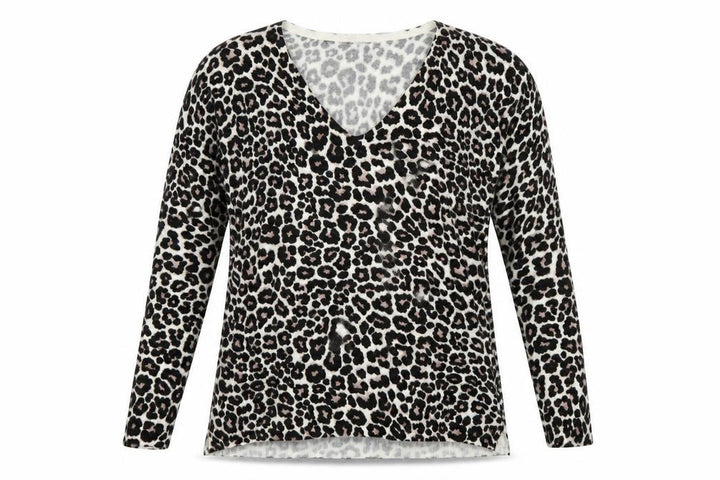 Debenhams Womens Black Animal Print  Pullover Jumper Size 10