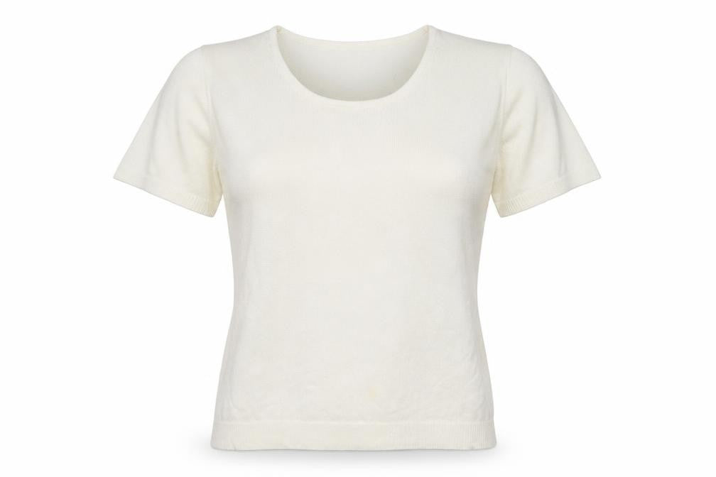 Front view of EA women’s white jumper, size L