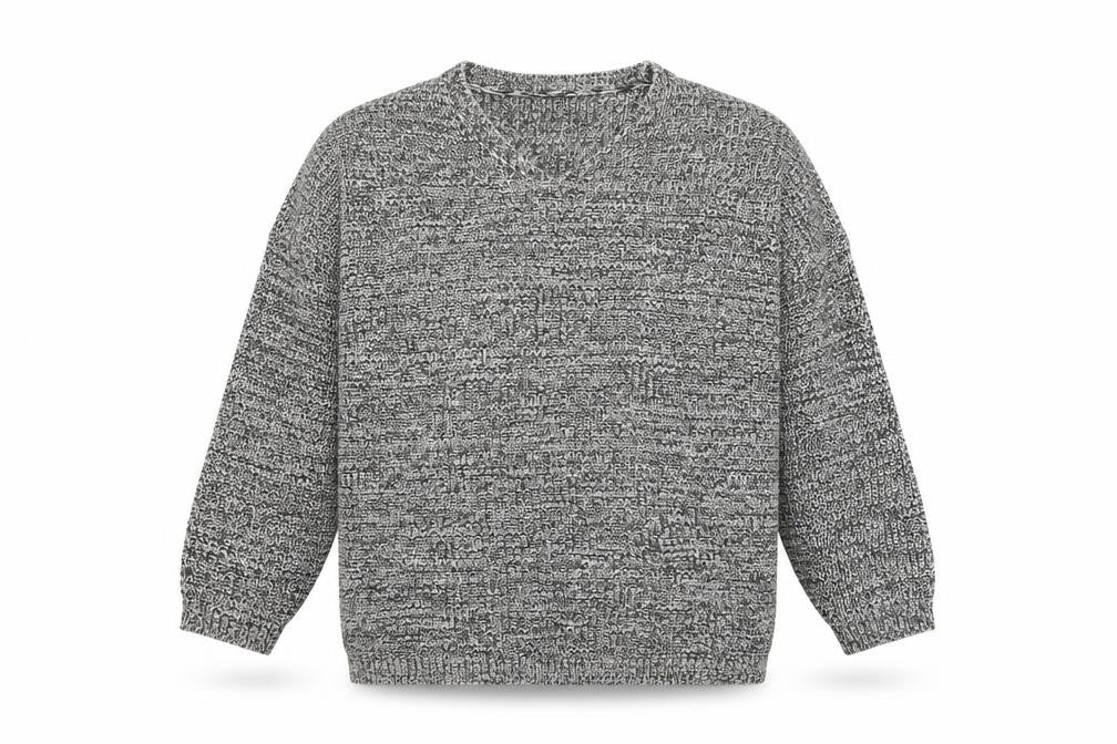 Front view of Me Jane women’s grey knit jumper, size M