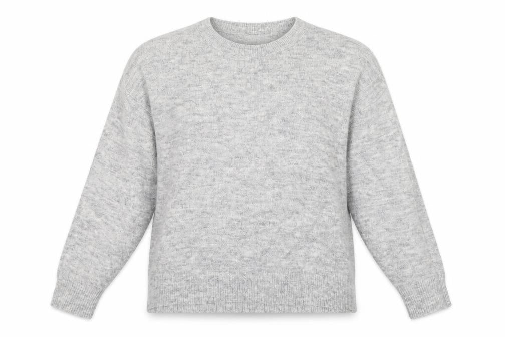 Front view of H&M women’s grey jumper, size S