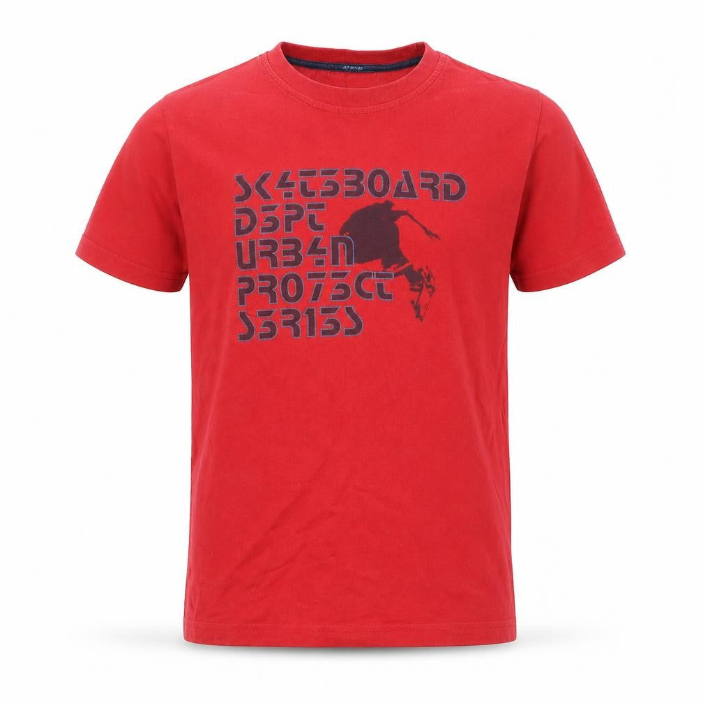 Front view of George boys’ red basic t-shirt, size 12, years