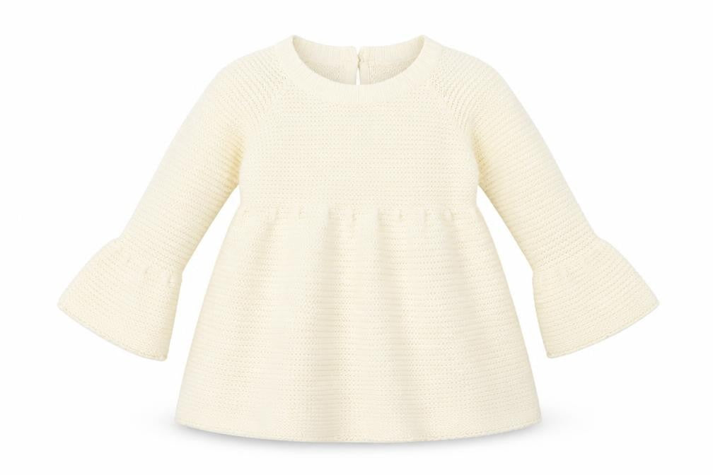 Front view of Tammy girls’ white a-line, size 2, years