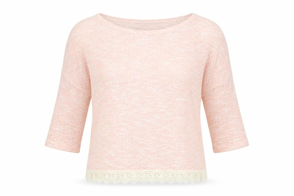 Front view of New Look women’s pink jumper, size UK 8