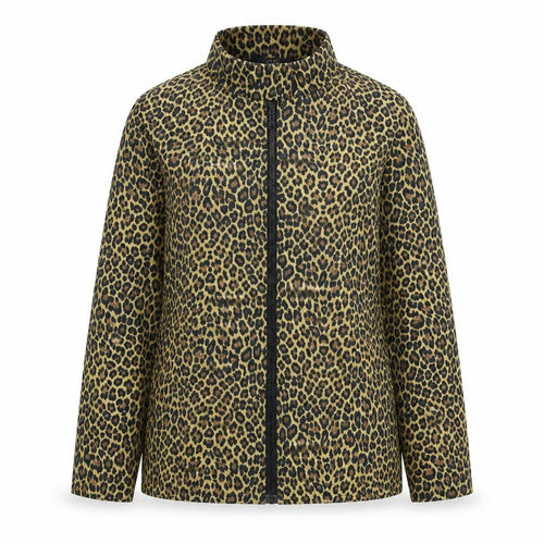COTTON CLUB Womens Brown Animal Print  Jacket  Size M