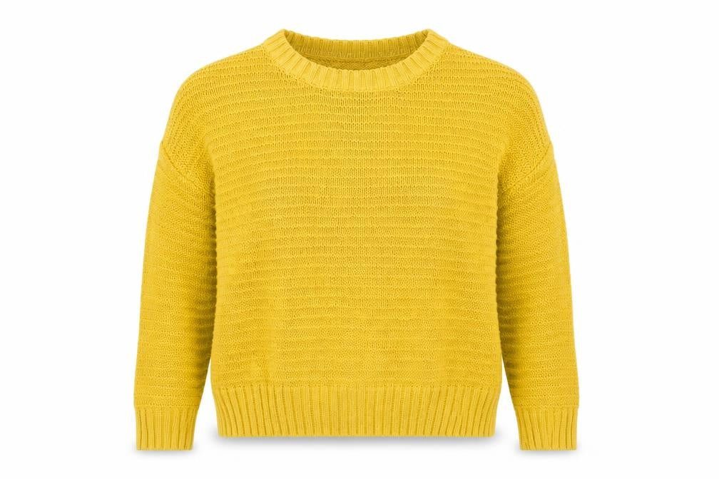 Front view of Divided women’s yellow jumper, size S
