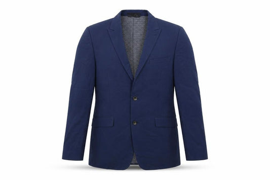 Front view of Marks & Spencer men’s blue jacket suit jacket, size 40