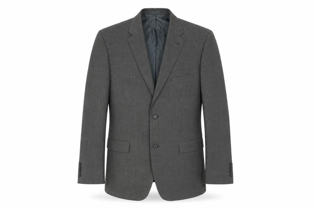 Front view of Greenwoods men’s grey jacket suit jacket, size 44