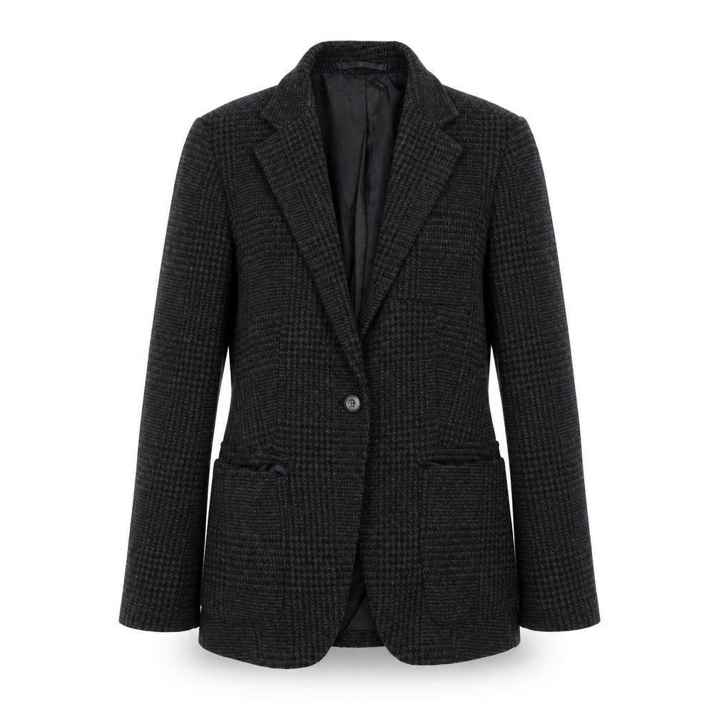 Front view of Gap women’s black jacket, size UK 10