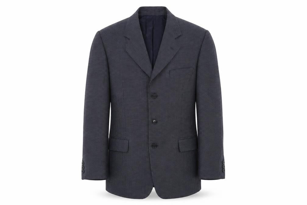 Front view of Preworn men’s blue jacket suit jacket, size 40