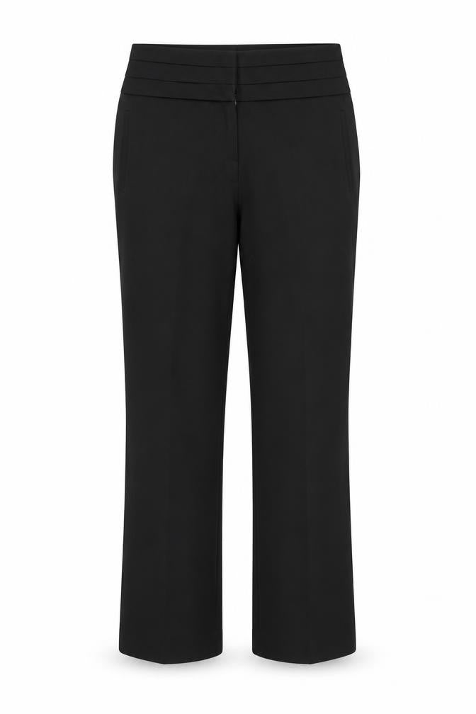 Front view of Principles women’s black trousers, size UK 12, 29-inch leg