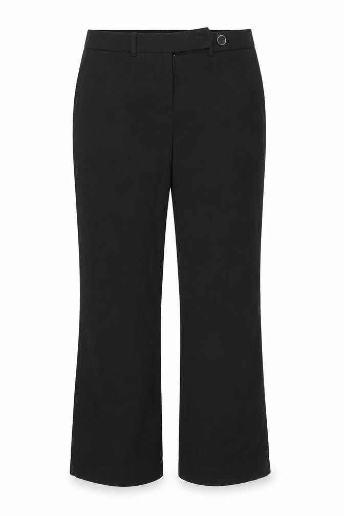 Front view of Next women’s black trousers, size UK 12, 28-inch leg