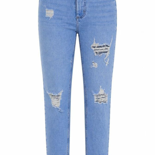Denim & Co. Womens Blue  Denim Straight Jeans Size 8 L27 in