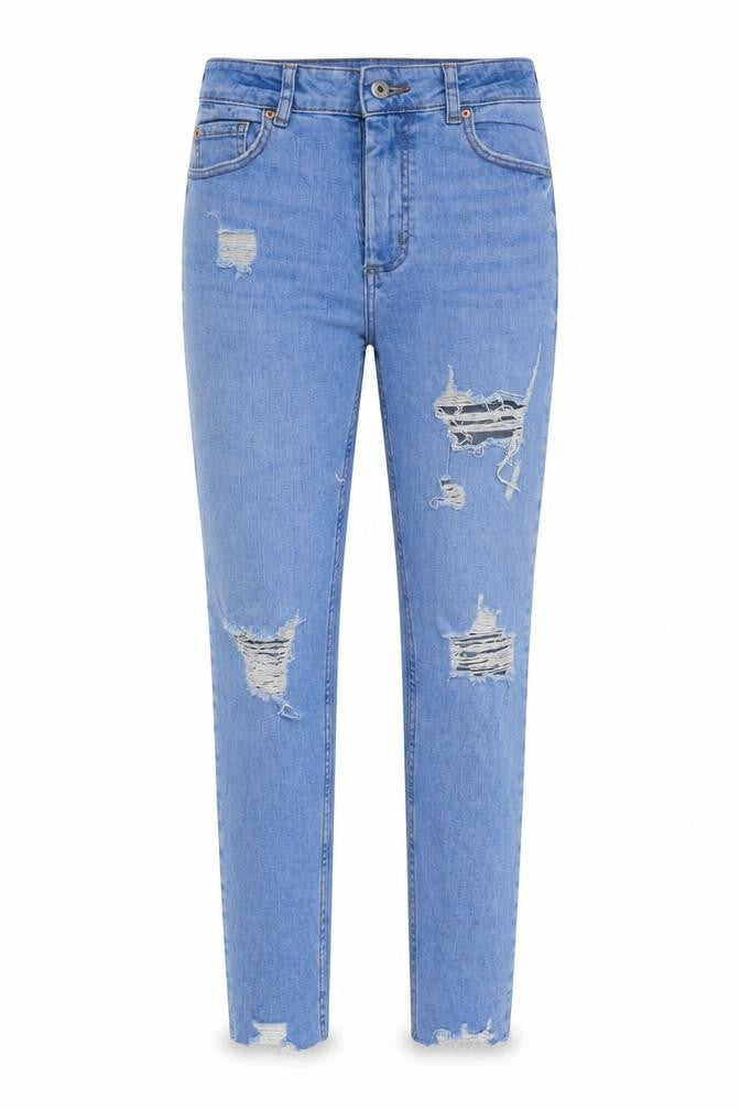 Denim & Co. Womens Blue  Denim Straight Jeans Size 8 L27 in