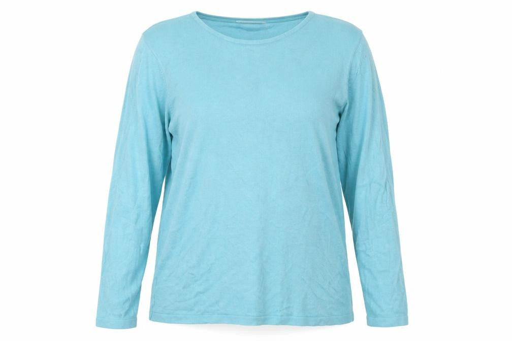 Front view of Marks & Spencer women’s green jumper, size UK 20