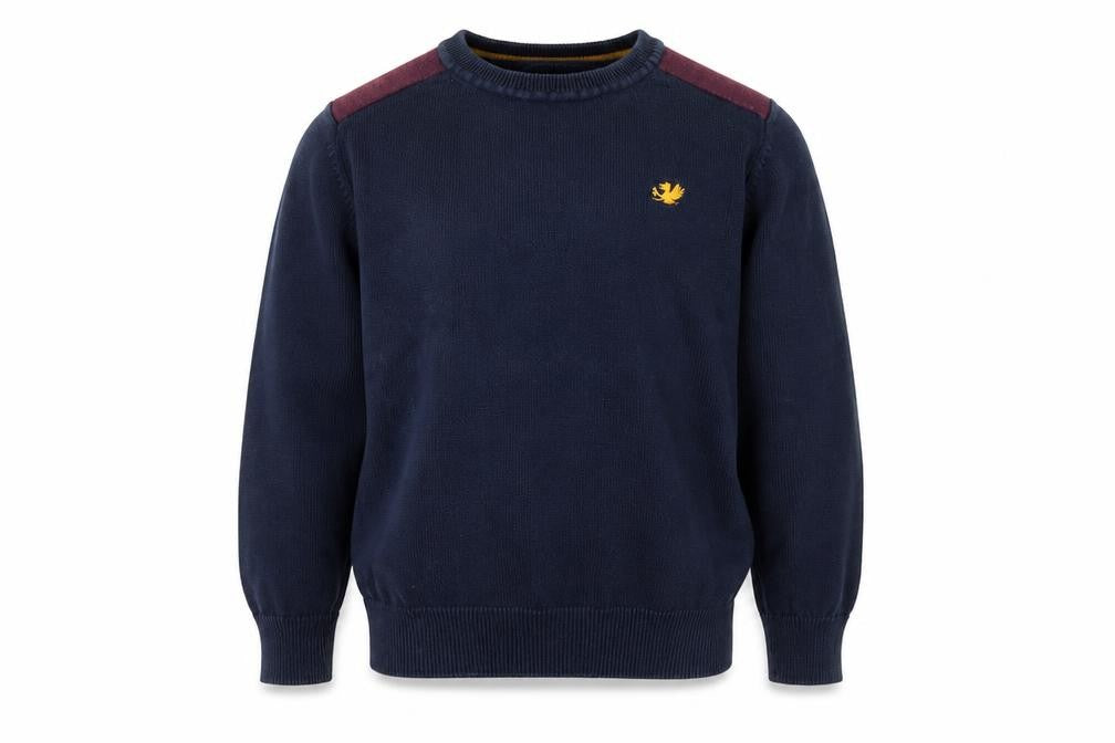 Front view of Next girls’ blue jumper, size 5-6, years