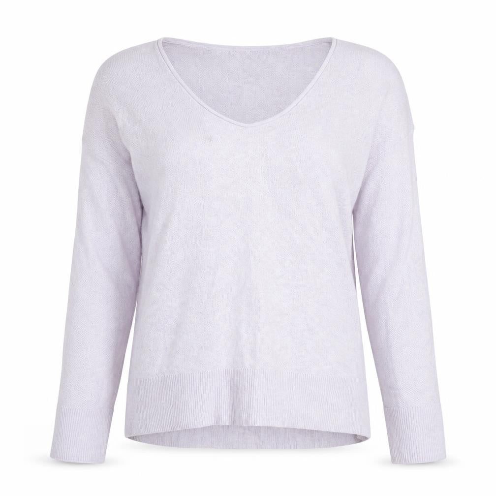 Front view of Gap women’s purple knit jumper, size XS