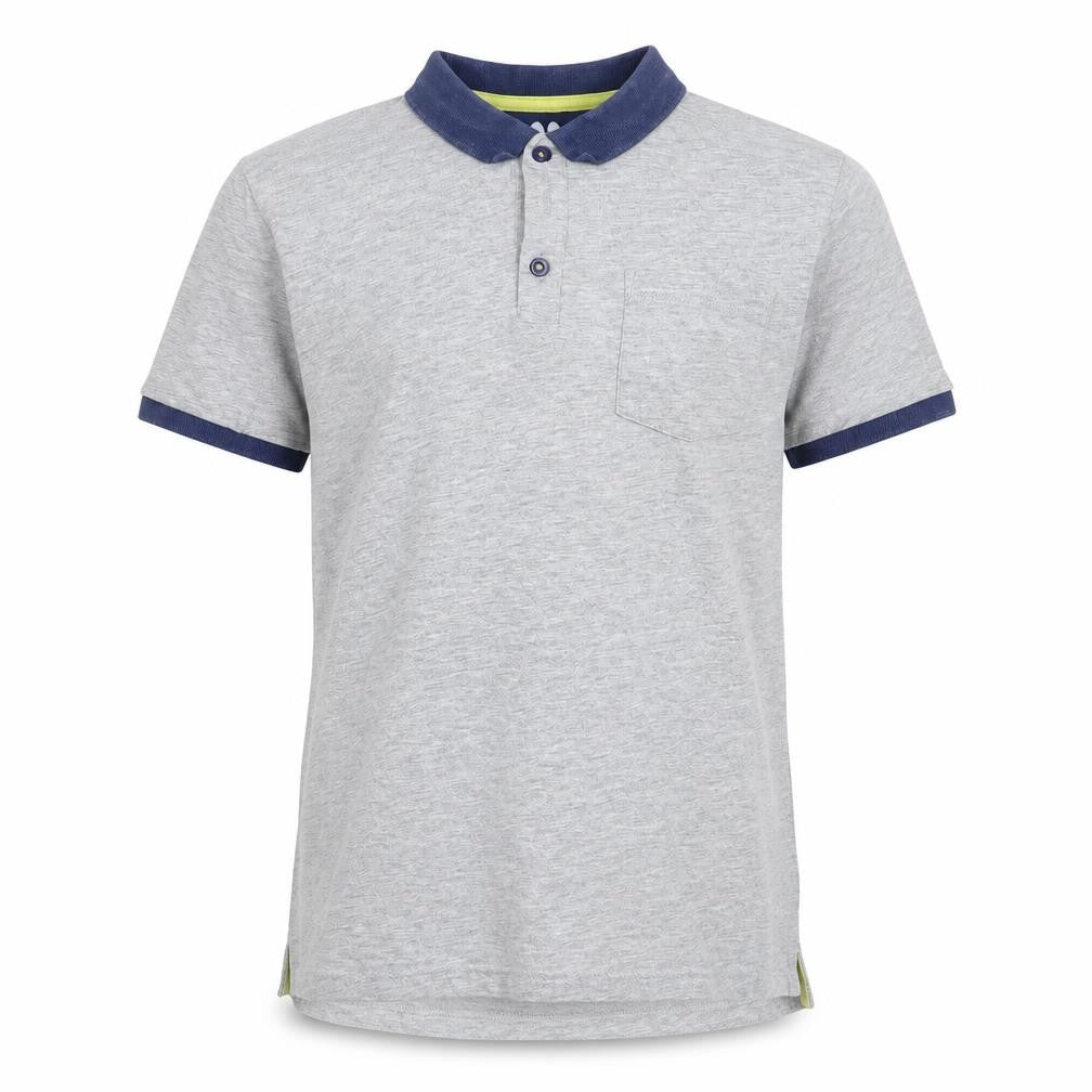 Front view of Very boys’ grey basic polo, size 9-10, years