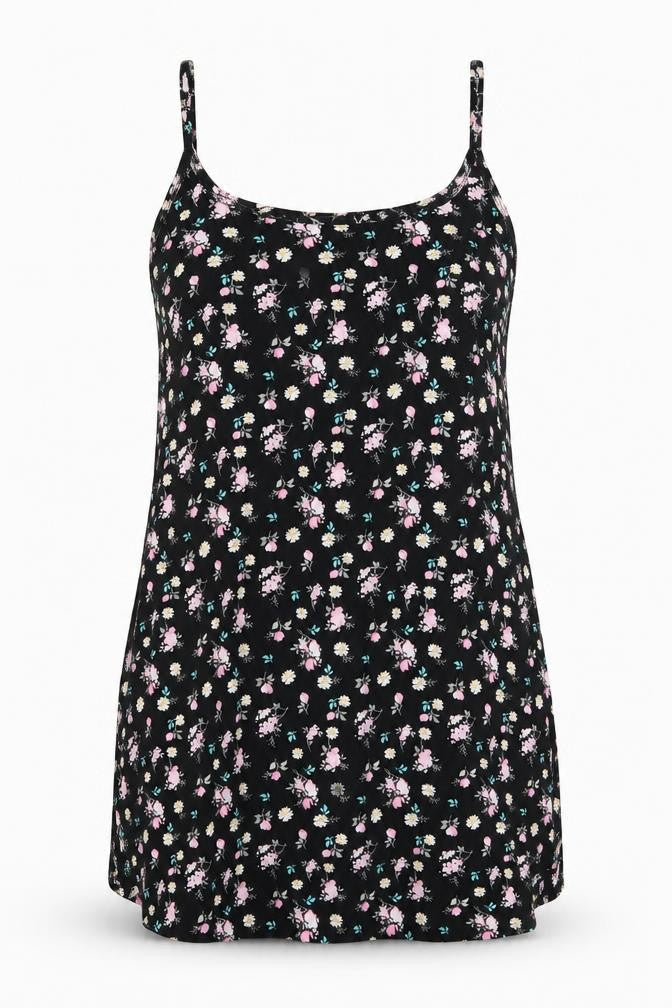Cotton On Womens Black Floral  A-Line  Size XS