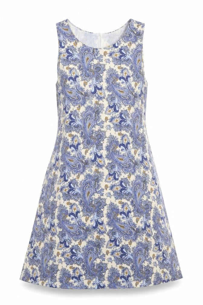 Front view of H&M women’s multicoloured geometric a-line, size XS