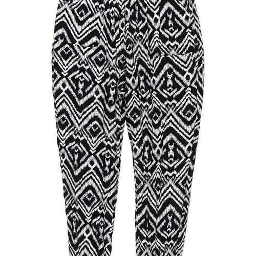 Preworn Womens Black Geometric  Trousers  Size S L28 in - Stretch waistband