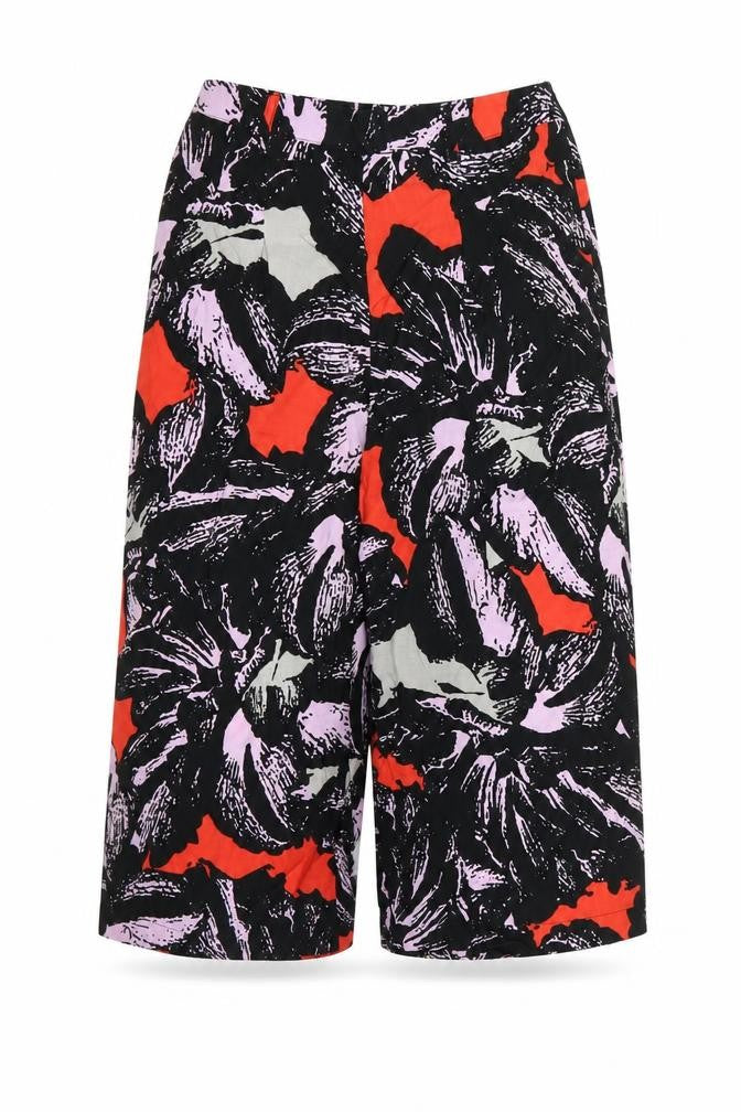Papaya Womens Black Geometric  Capri Trousers Size 10 L20 in