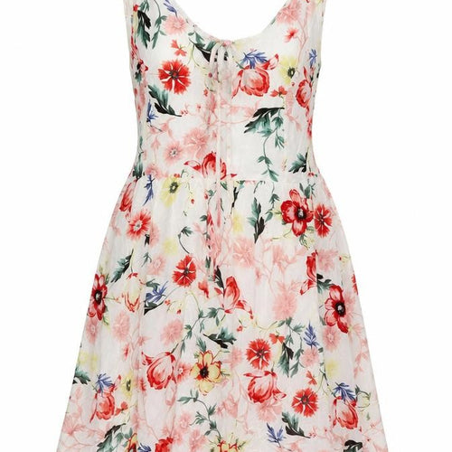 Jaqueline deYong Womens White Floral  Fit & Flare  Size 6