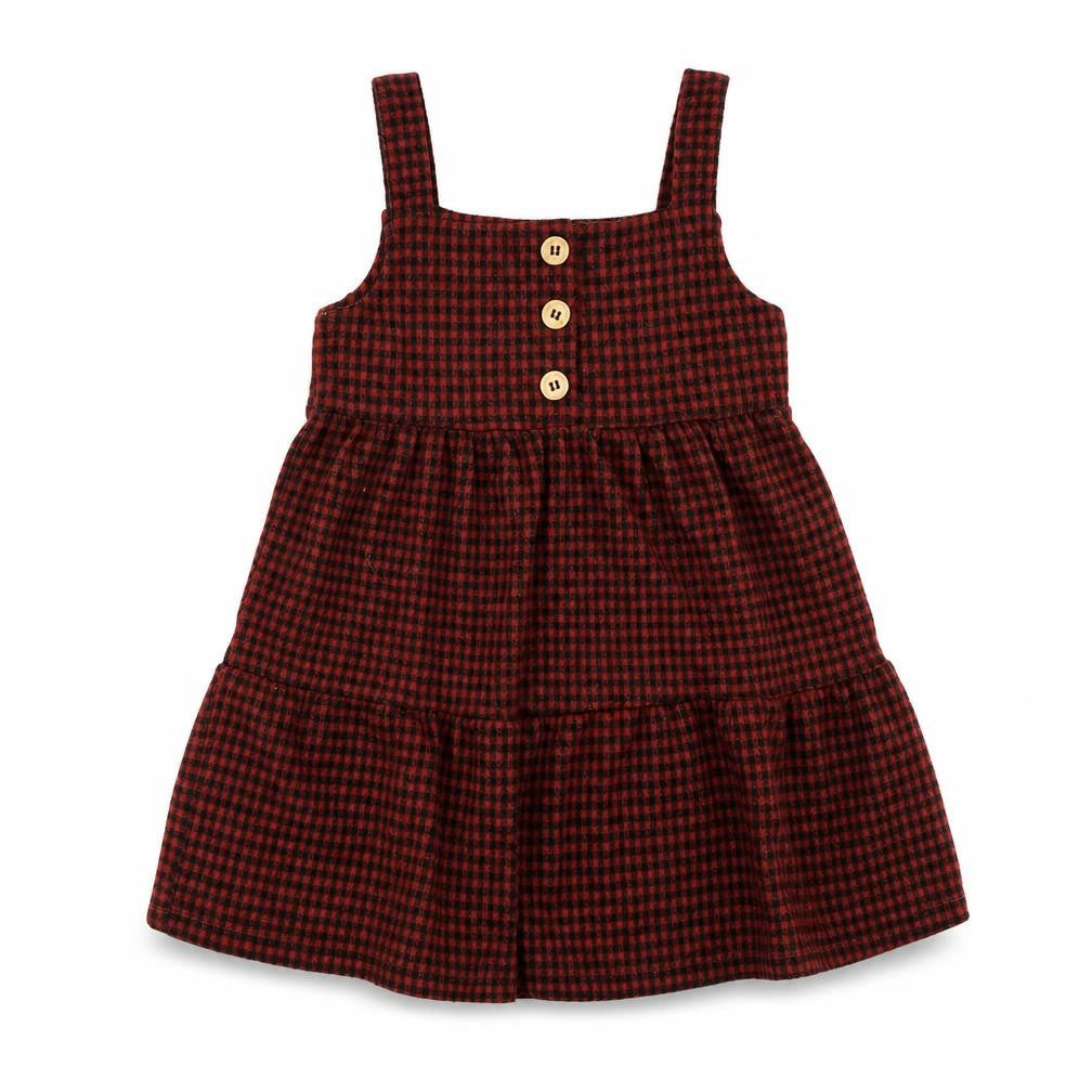 George Girls Brown Check  Fit & Flare  Size 18-24 Months