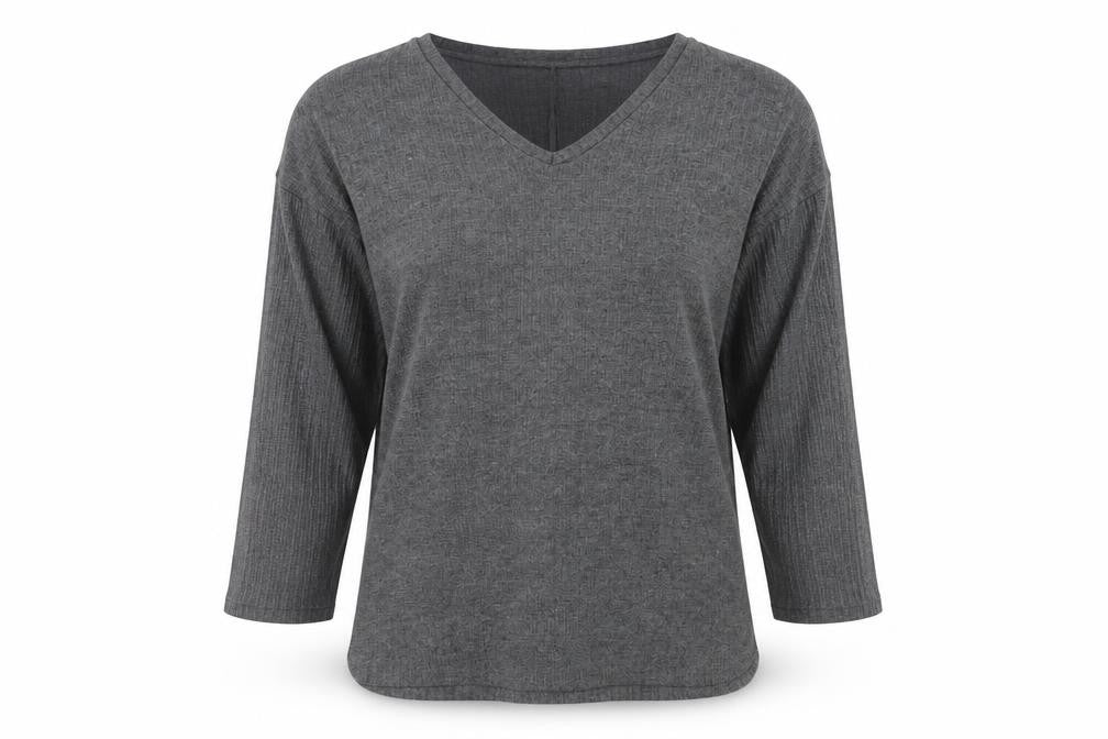 Front view of New Look women’s grey basic t-shirt, size UK 10