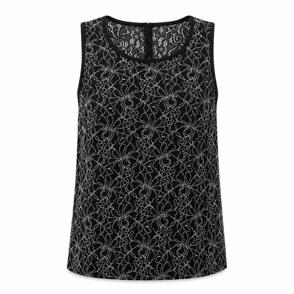 Papaya Womens Black Floral  Basic Blouse Size 10