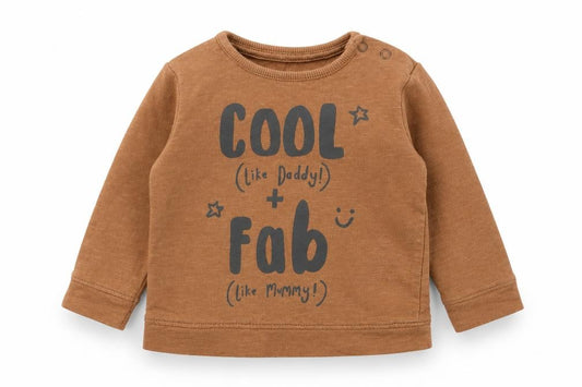 Front view of George boys’ brown animal print t-shirt, size 6-9, months