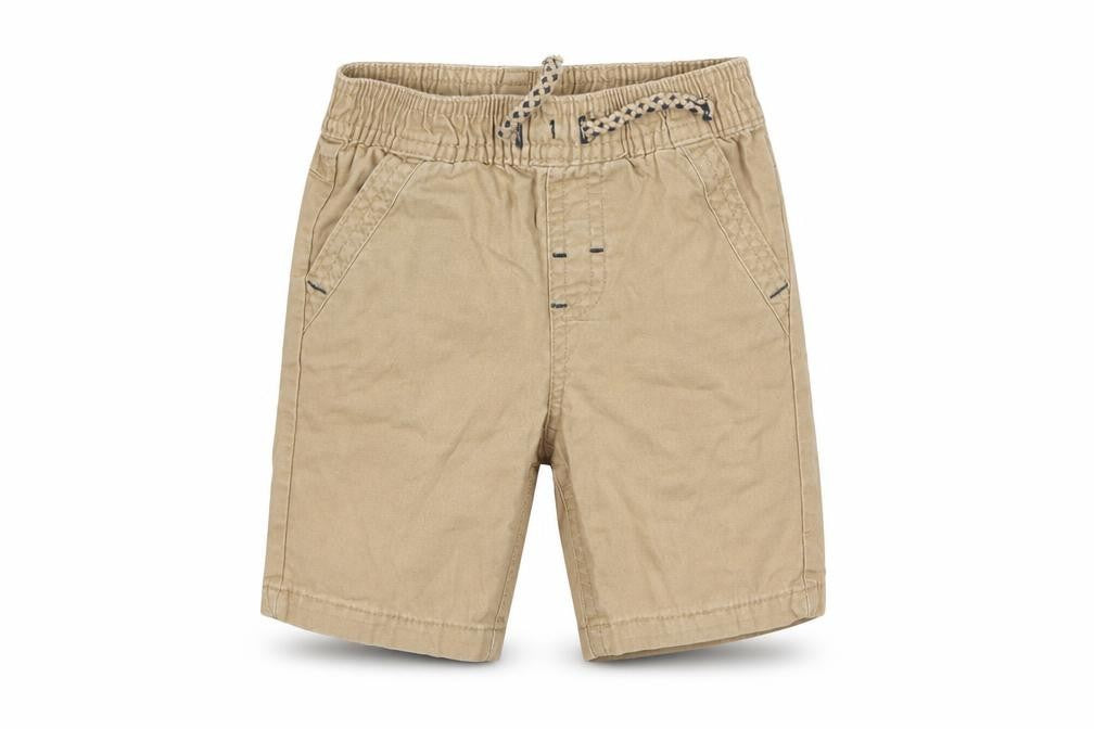 Front view of Primark boys’ beige cargo trousers, size 9-12, months