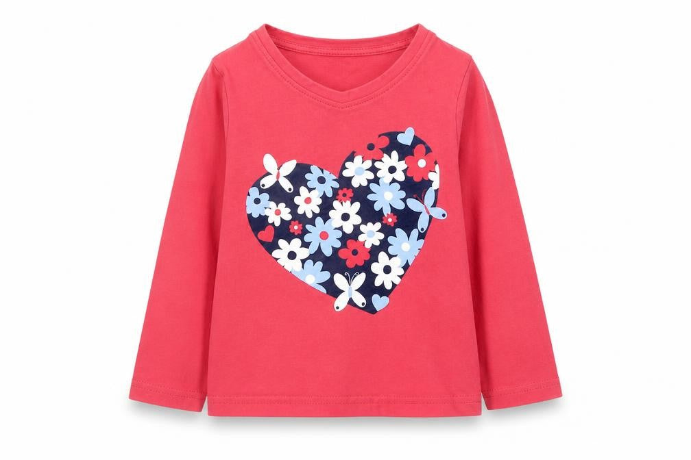 George Girls Orange Animal Print  Basic T-Shirt Size 2-3 Years
