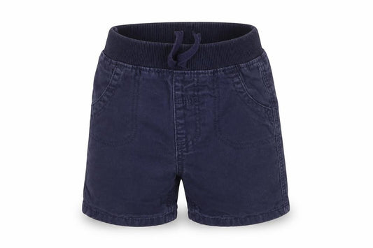 Front view of George boys’ blue capri trousers, size 12-18, months