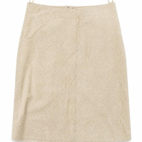 Preworn Womens Beige   A-Line Skirt Size 4