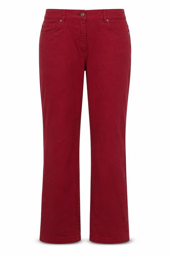 Thermolactyl Womens Red Houndstooth  Straight Jeans Size 10 L30 in