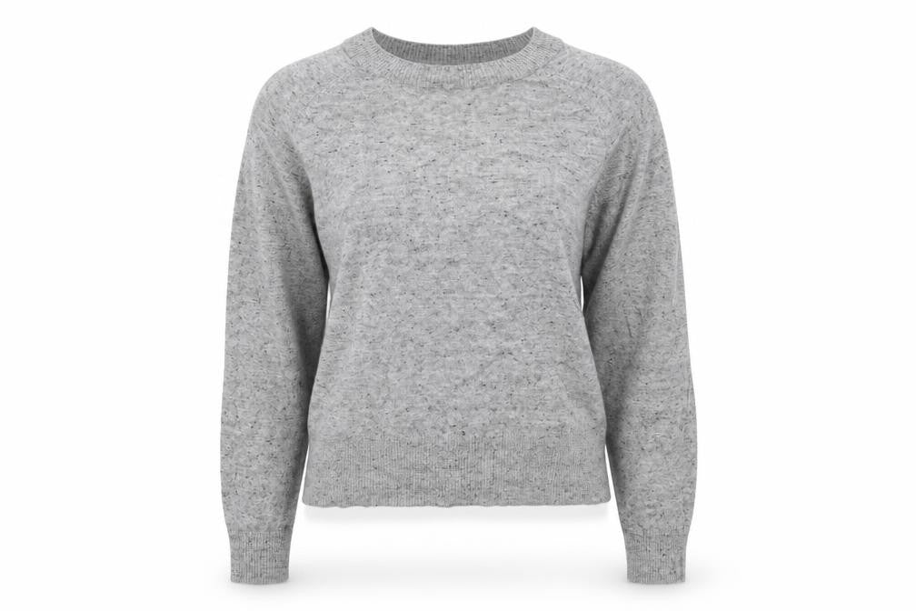 Front view of H&M women’s grey jumper, size M