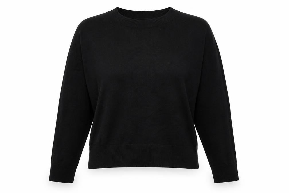 Front view of H&M women’s black jumper, size M