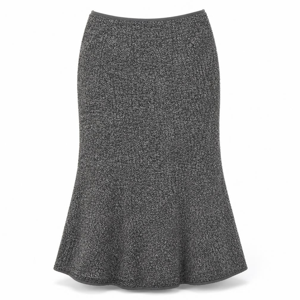 Preworn Womens Grey   Trumpet Skirt Size XL