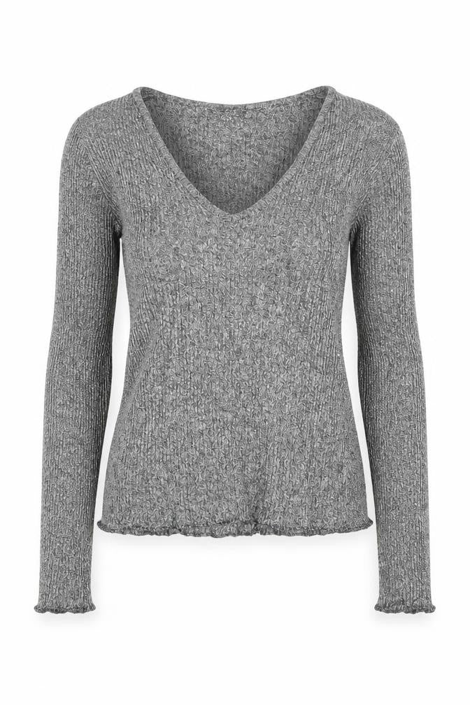 Front view of Bershka women’s grey jumper, size XS