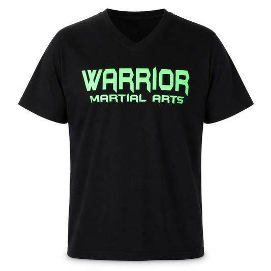 Front view of B&C Collection men’s black t-shirt, size S, - warrior martial arts