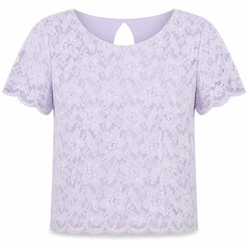 Fashion  Womens Purple Floral  Basic T-Shirt Size 14
