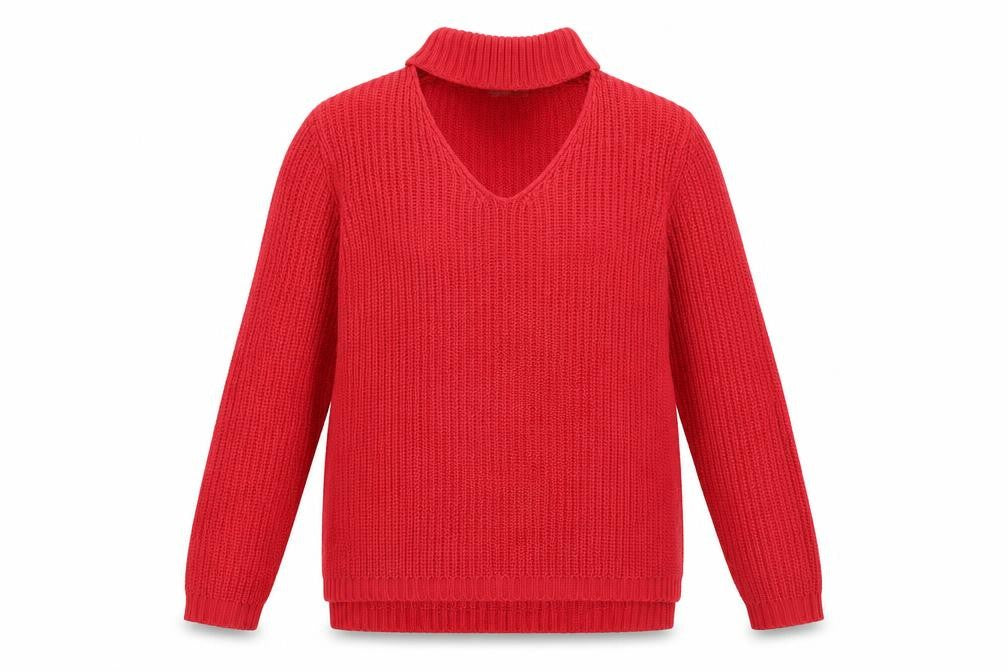 Front view of Papaya women’s orange jumper, size XL